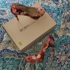 BCBGeneration Floral Heels